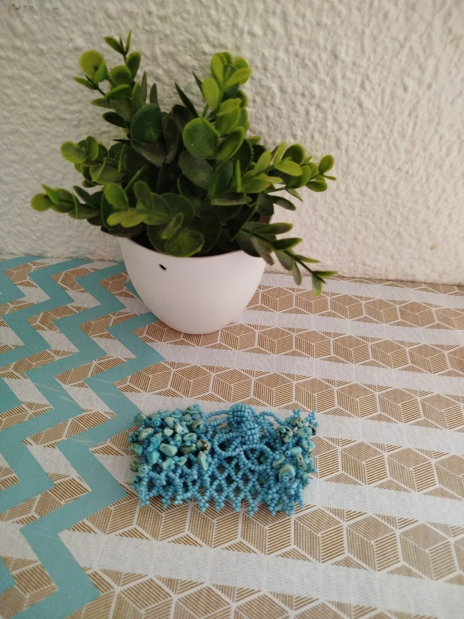 Pulseira com pedrinhas turquesa – photo 3